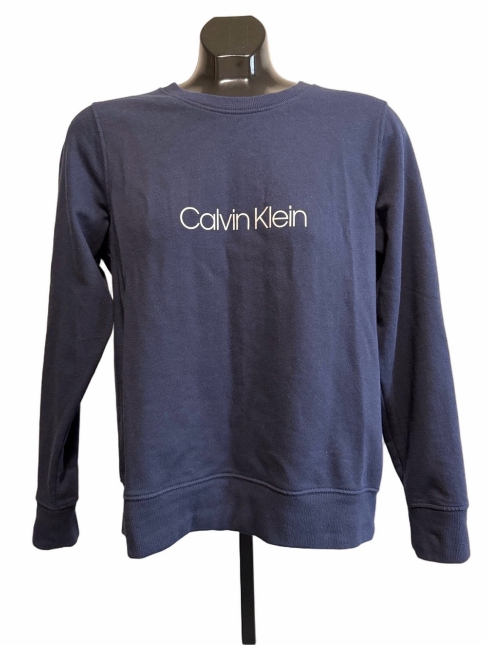 Calvin Klein Ladies Navy Crewneck Sweatshirt